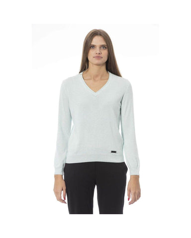 Elegant Beige/Fuchsia/Light Blue Polyamide Sweater -Baldinini Trend