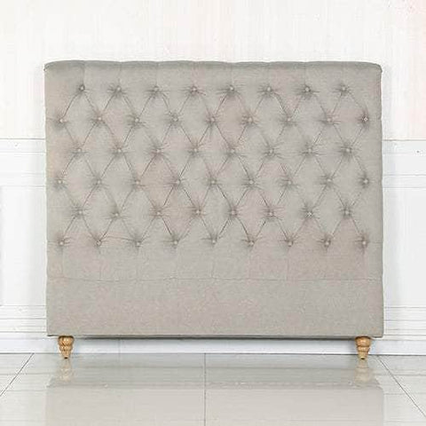 Elegant Beige Upholstered Double Headboard