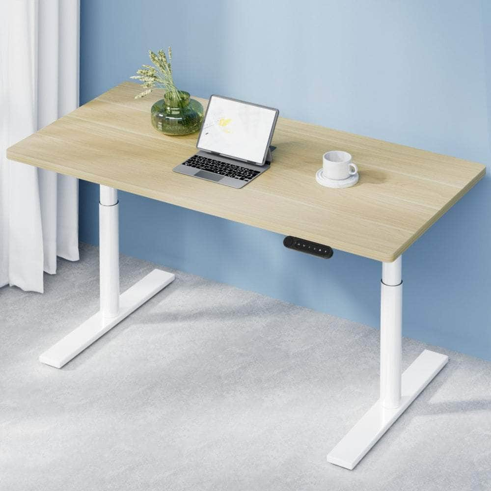 Elegant Black 140cm/120cm Height Adjustable Electric Standing Desk