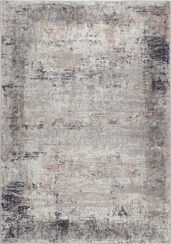 Elegant Blue-Grey Vintage Rug - 80x230