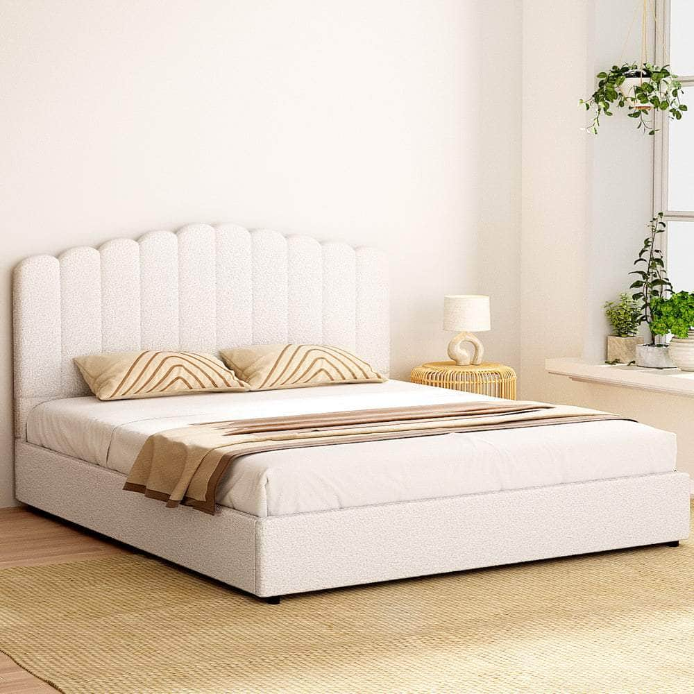 Elegant Double/King/Queen/Single Boucle Bed Frame