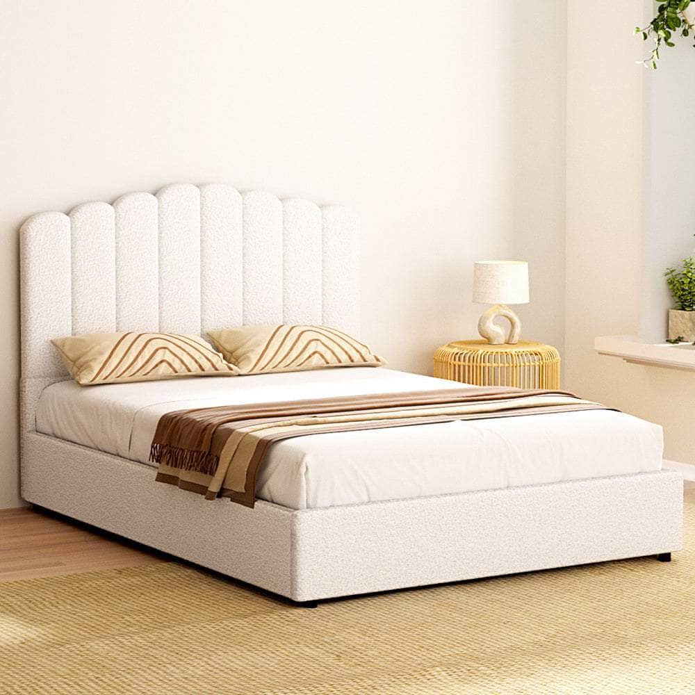 Elegant Double/King/Queen/Single Boucle Bed Frame