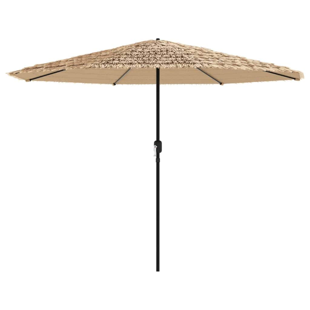 Elegant Garden Parasol with Steel Pole Brown