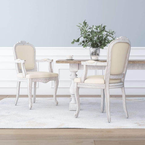 Elegant Linen Dining Chairs - Set of 2