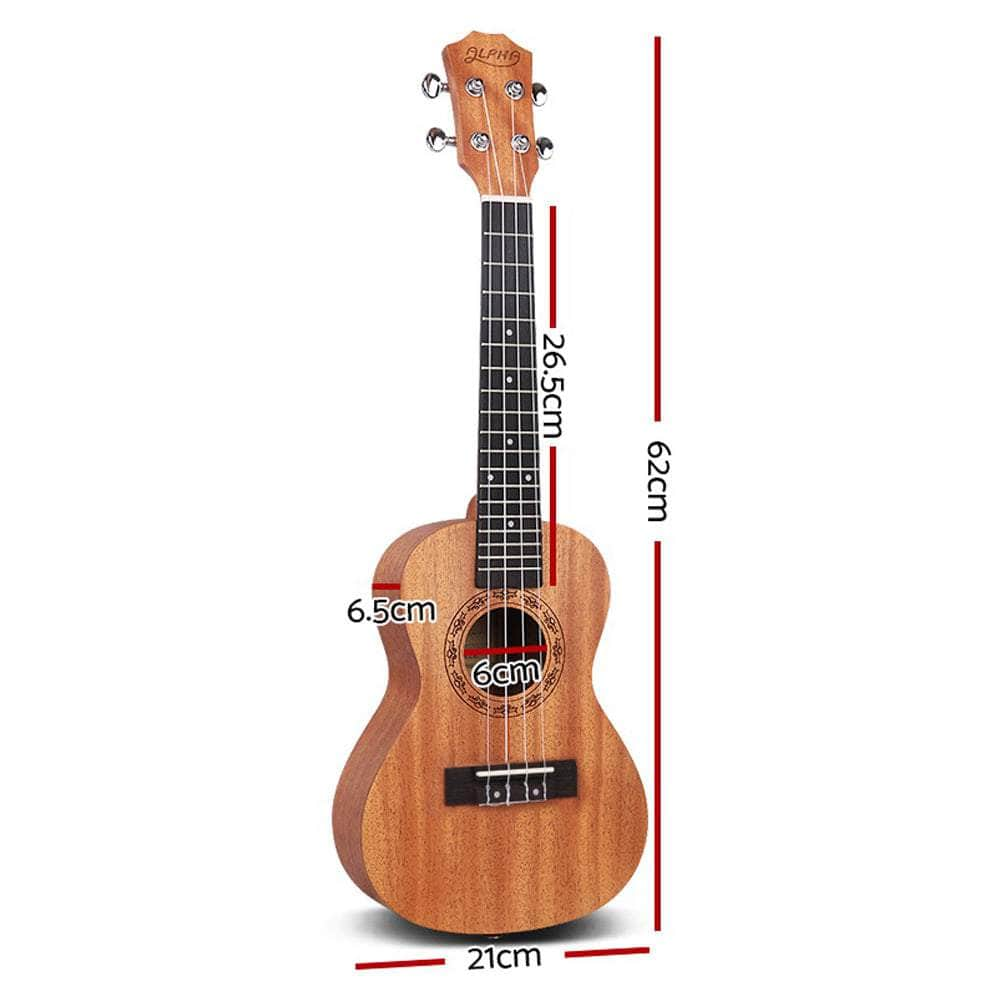 Elegant Mahogany Concert Ukulele - 23" with Bag