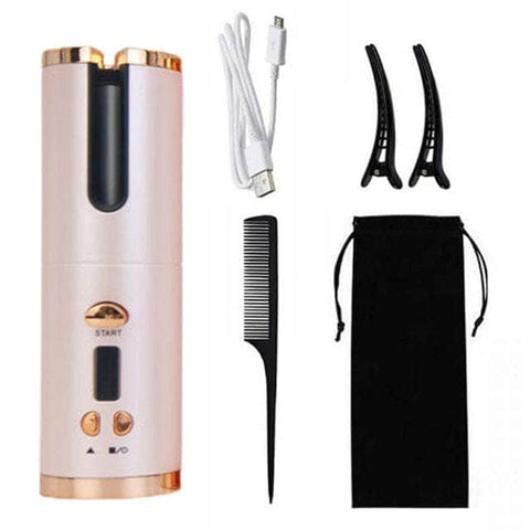 Elegant Rechargeable Hair Curler - Anti-Scald & Lightweight