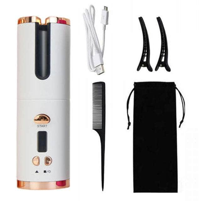 Elegant Rechargeable Hair Curler - Anti-Scald & Lightweight