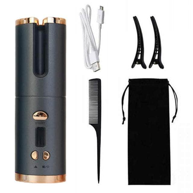 Elegant Rechargeable Hair Curler - Anti-Scald & Lightweight