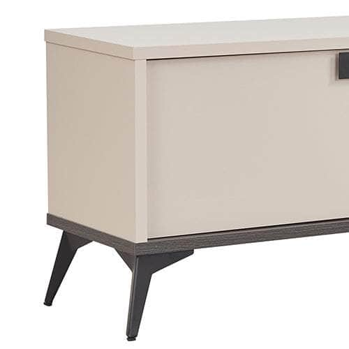 Elegant TV Cabinet with Drawer - Champagne Finish