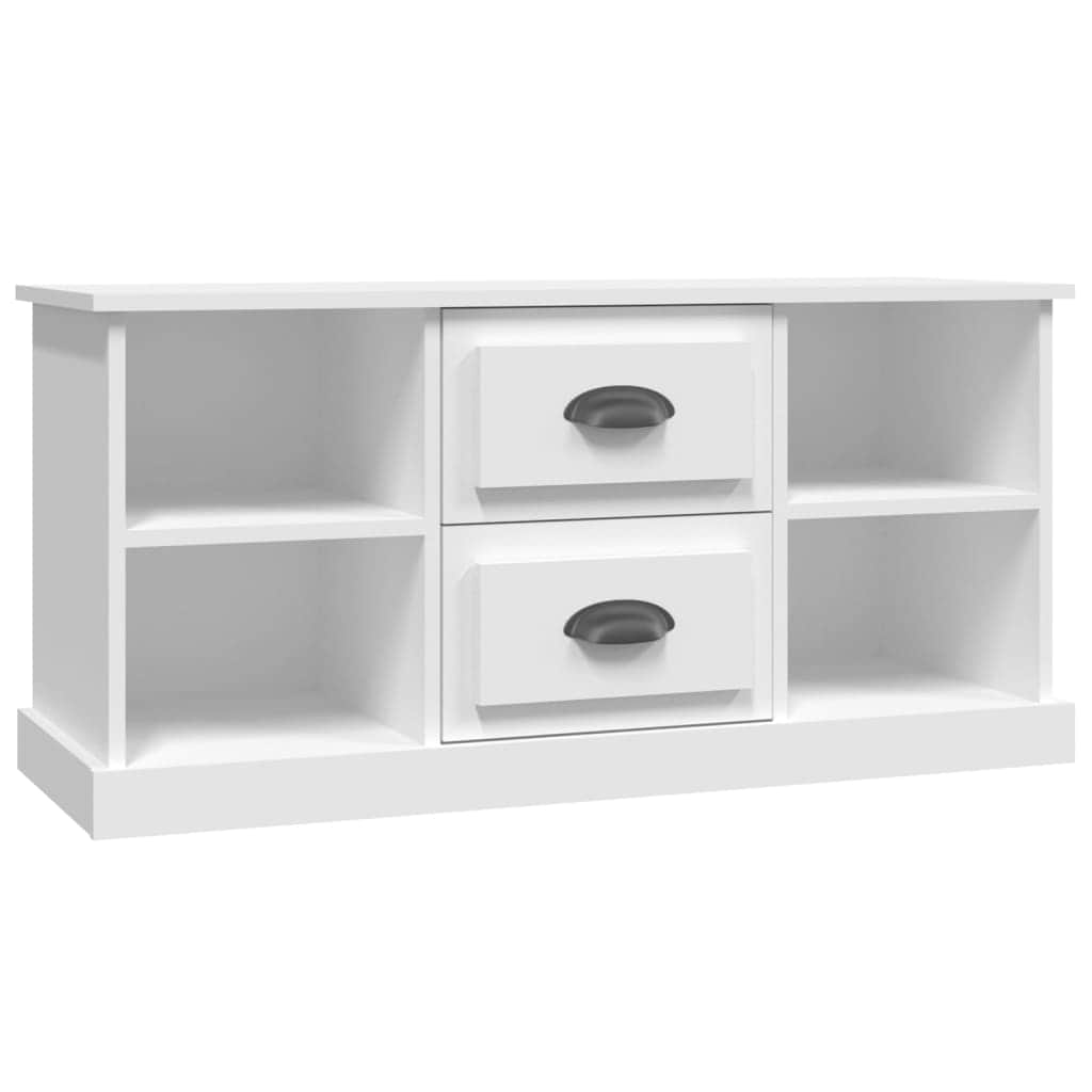 Elegantly Minimalist White Engineered Wood TV Cabinet