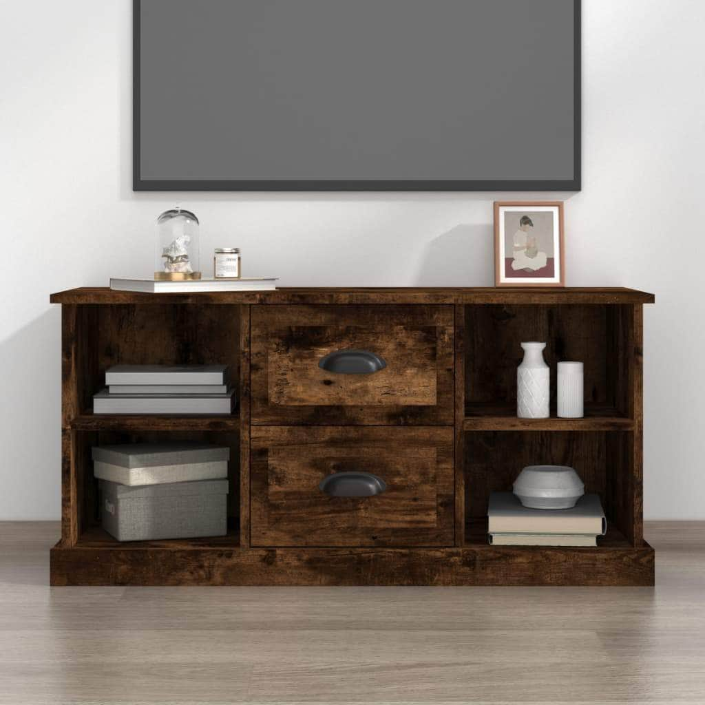 Elegantly Minimalist White Engineered Wood TV Cabinet