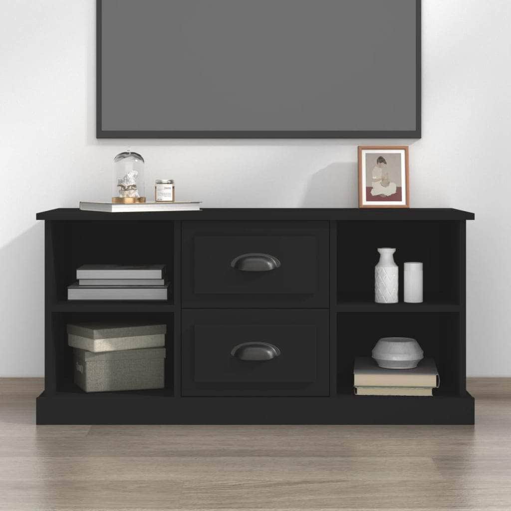 Elegantly Minimalist White Engineered Wood TV Cabinet