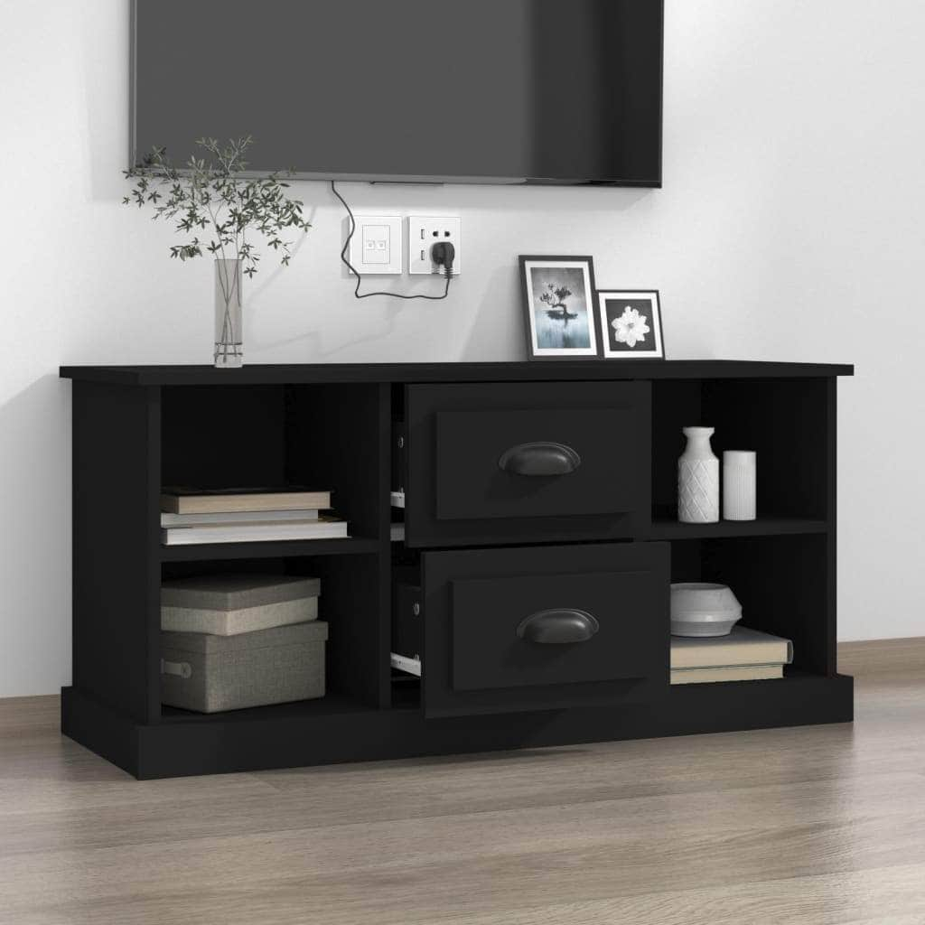 Elegantly Minimalist White Engineered Wood TV Cabinet