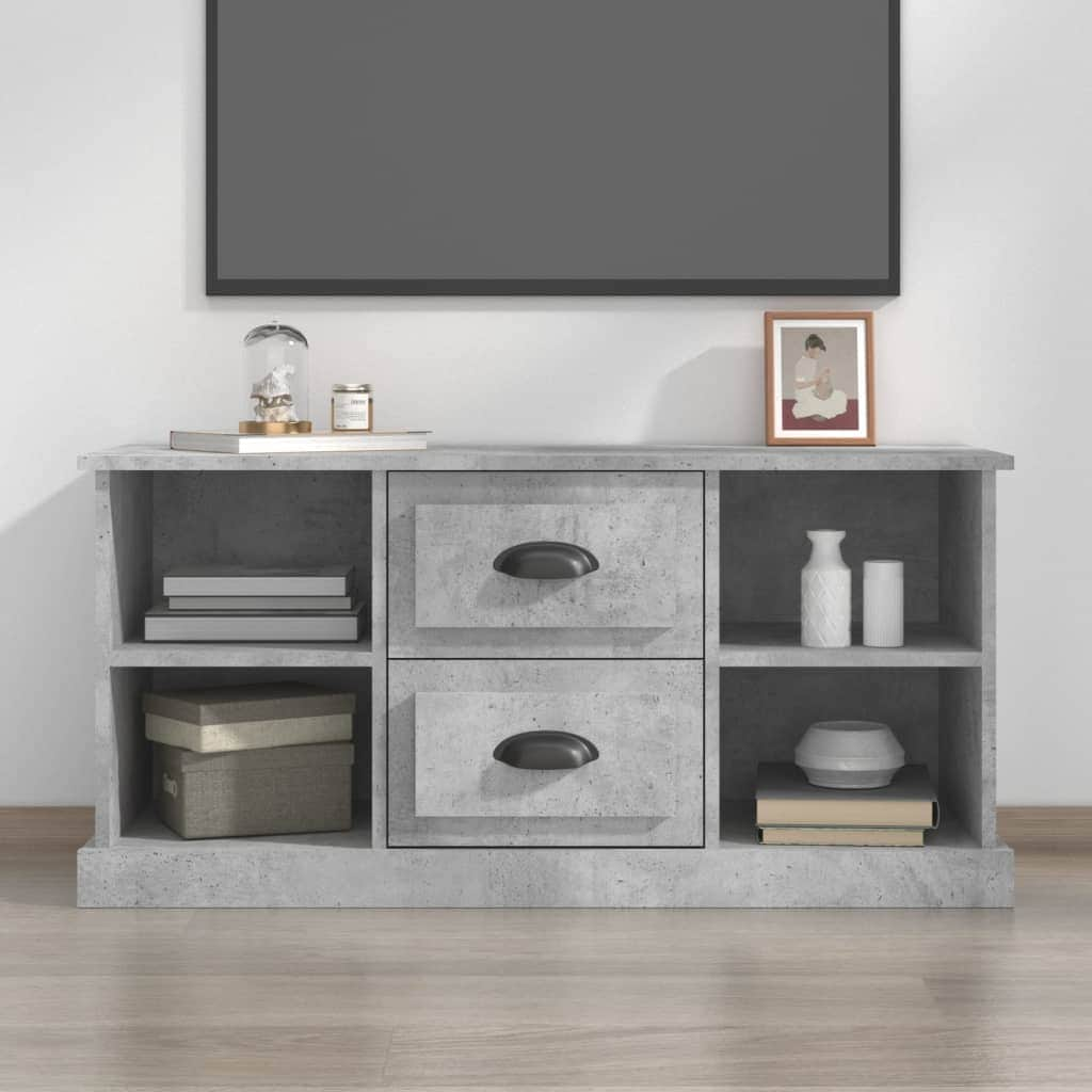 Elegantly Minimalist White Engineered Wood TV Cabinet