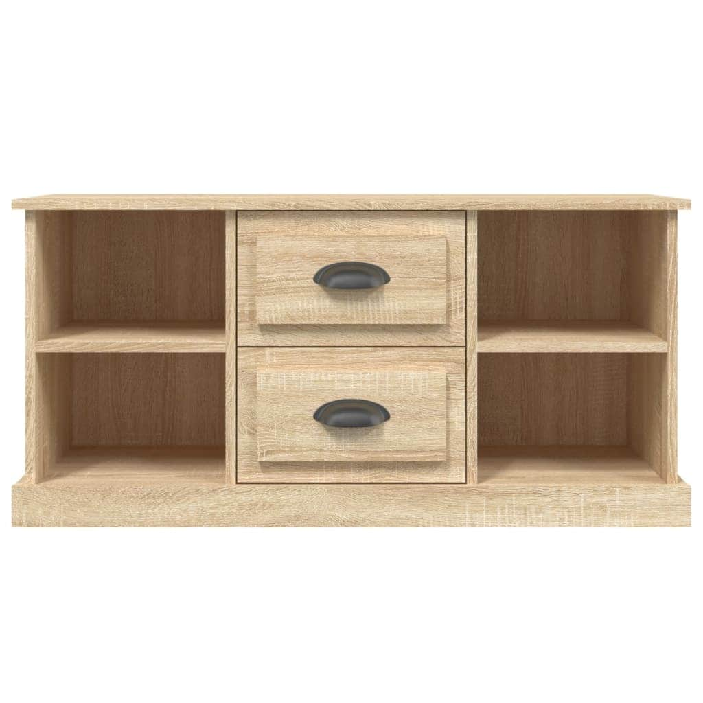 Elegantly Minimalist White Engineered Wood TV Cabinet