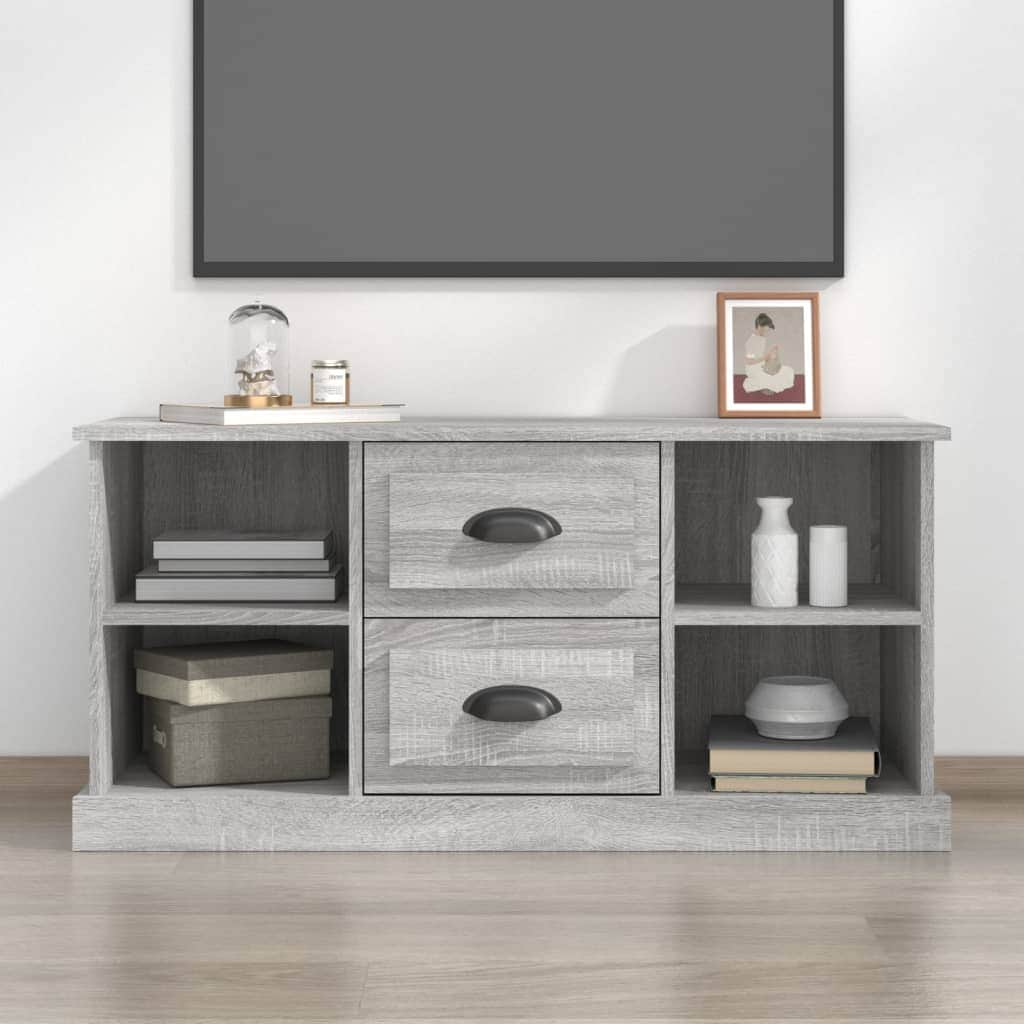 Elegantly Minimalist White Engineered Wood TV Cabinet