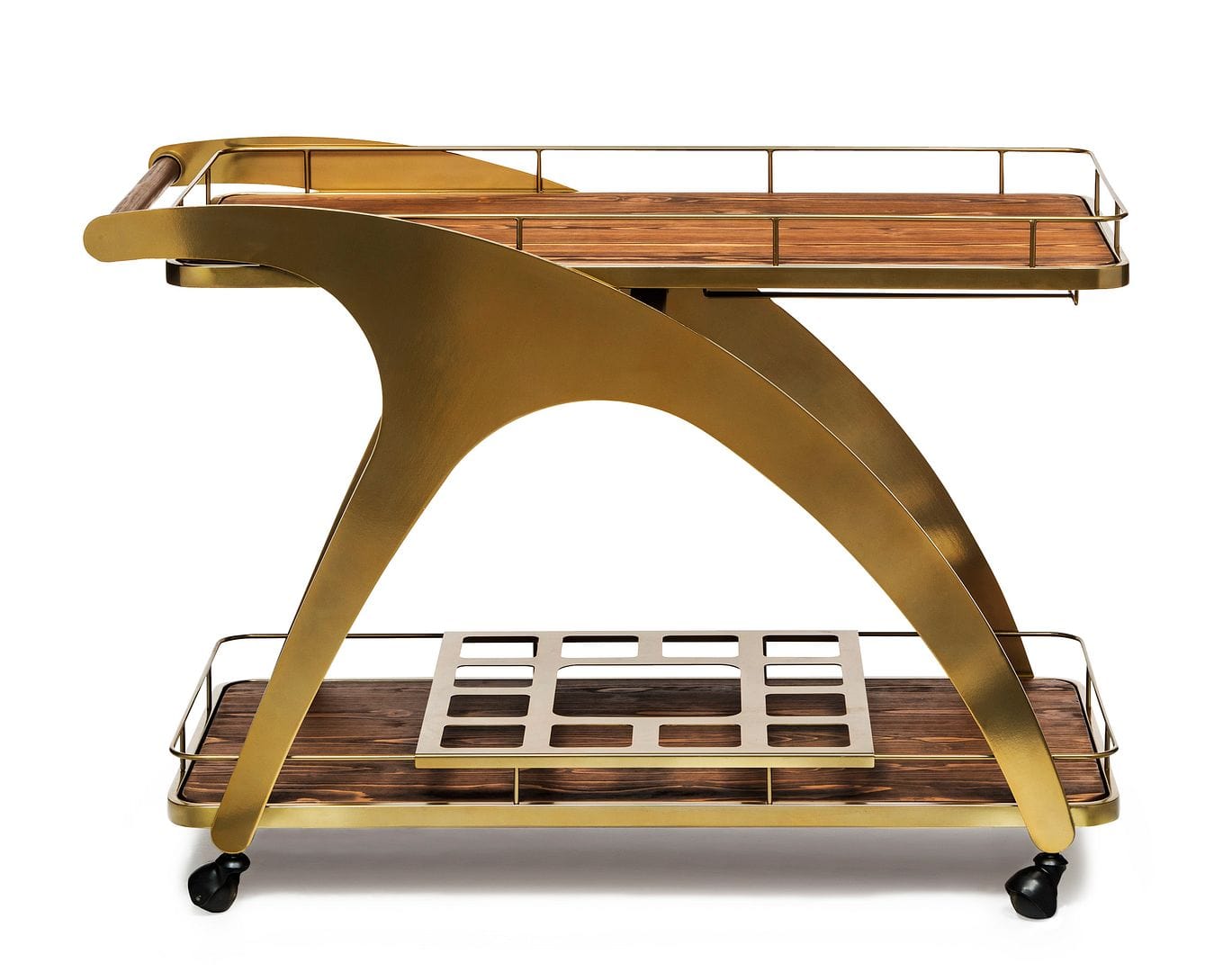 Elevate Your Entertaining with a French Brass and Wooden Drinks Trolley