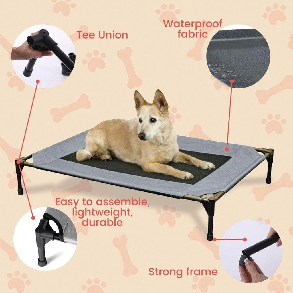 Elevated Pet Bed (M Black)