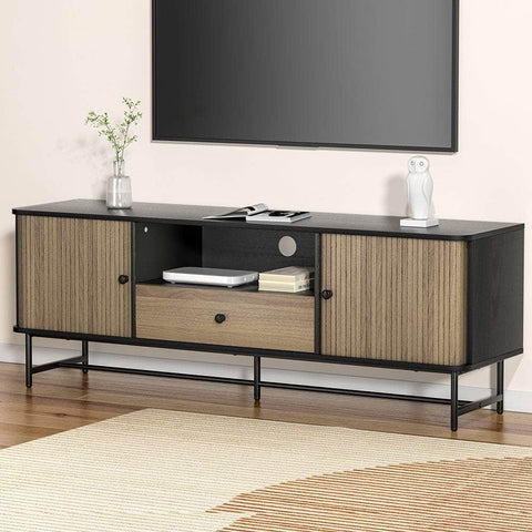 Entertainment Unit Tv Cabinet 150Cm Black Boris