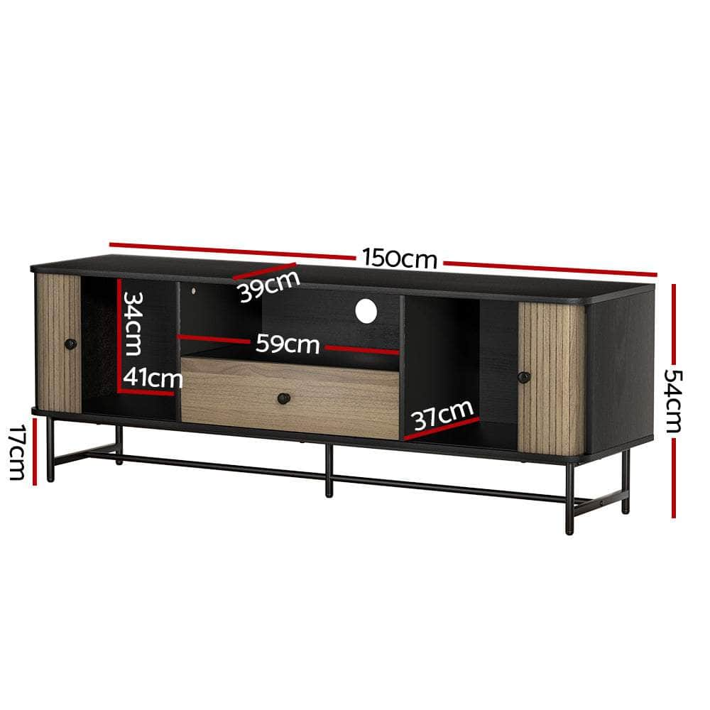 Entertainment Unit Tv Cabinet 150Cm Black Boris