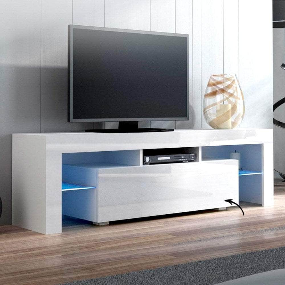 Entertainment Unit TV Cabinet LED 130cm White Elo