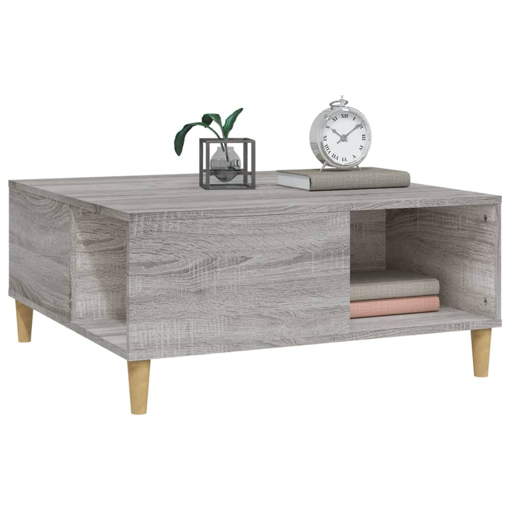 Ethereal Elegance: White Engineered Wood Coffee Table