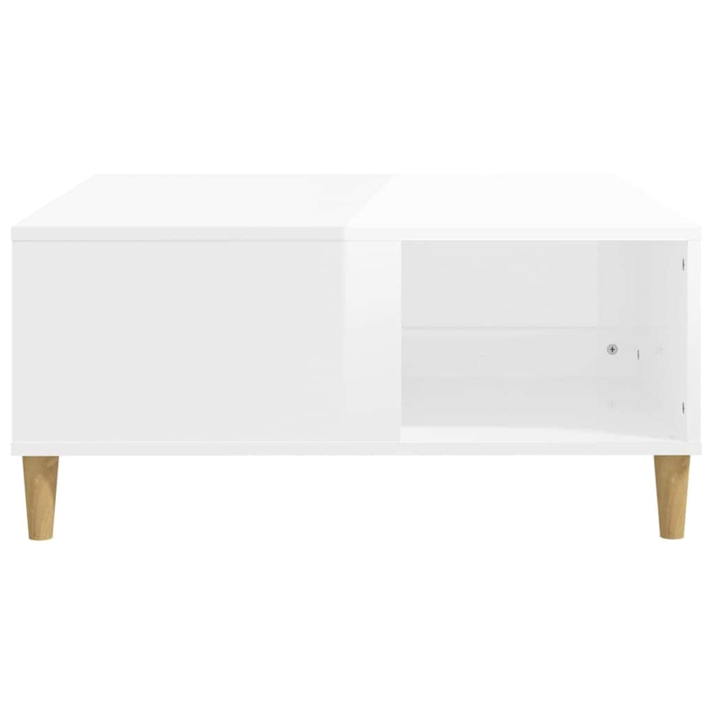 Ethereal Elegance: White Engineered Wood Coffee Table