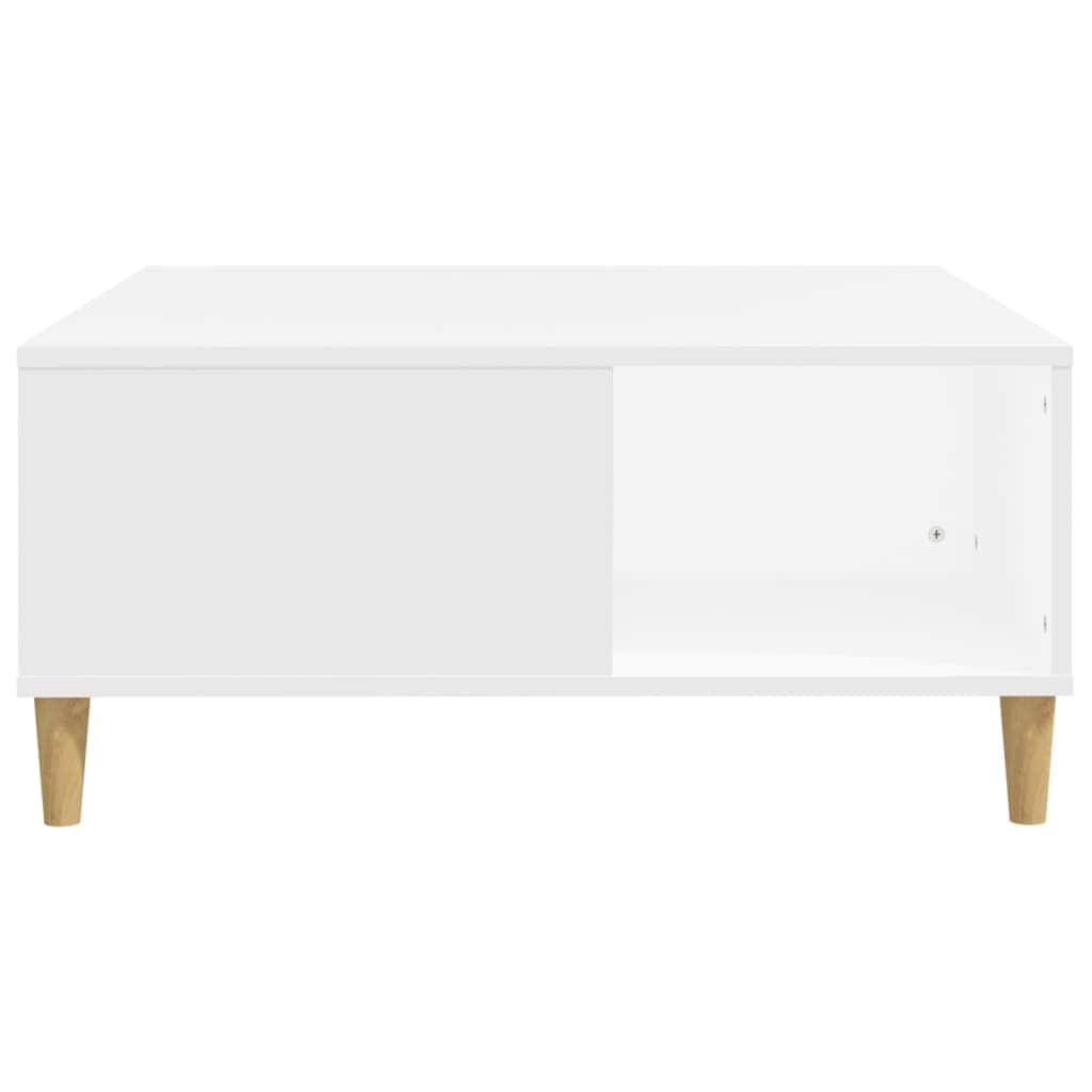 Ethereal Elegance: White Engineered Wood Coffee Table