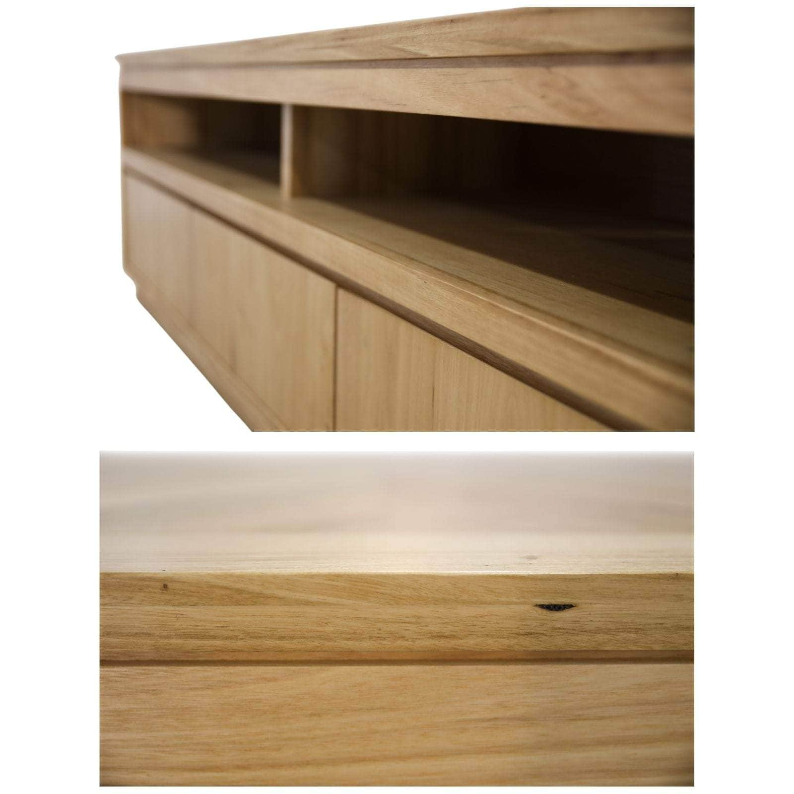 Etu Entertainment Tv Unit 185Cm 3 Drawer Solid Messmate Timber Wood