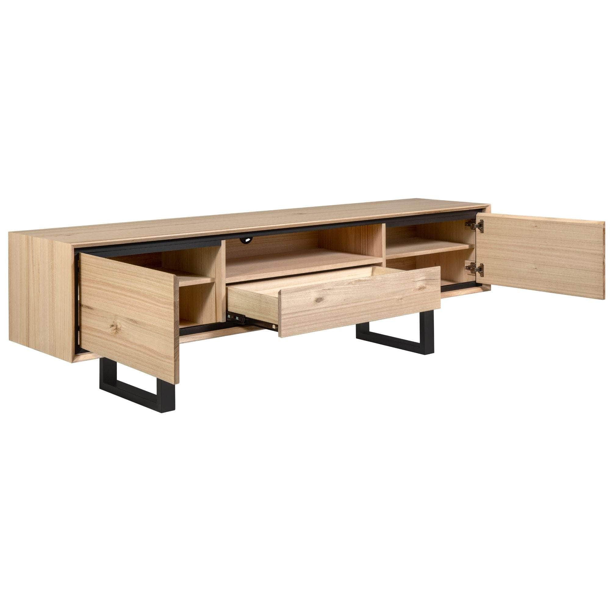 Etu Entertainment Tv Unit 210Cm Solid Messmate Timber Wood - Natural