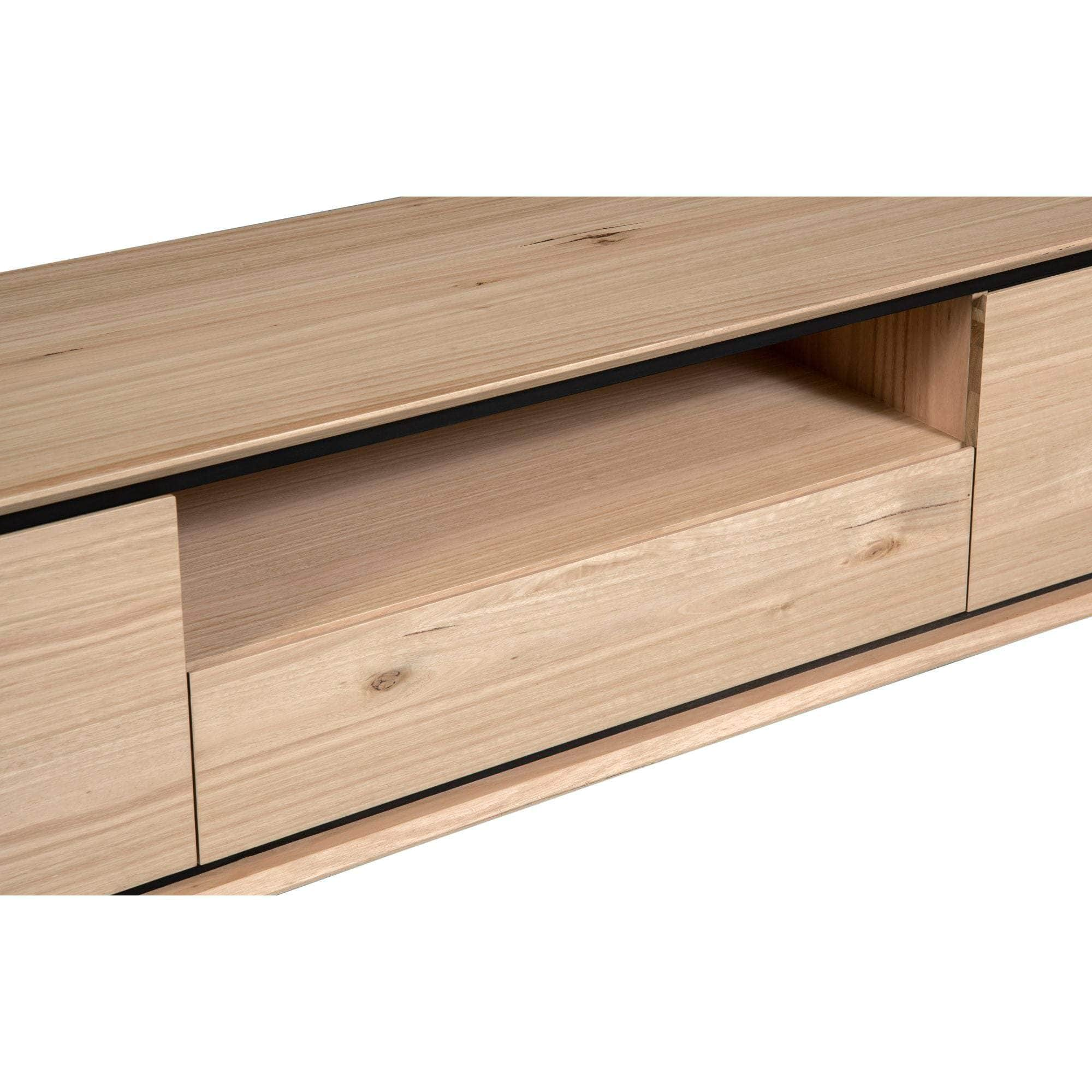 Etu Entertainment Tv Unit 210Cm Solid Messmate Timber Wood - Natural