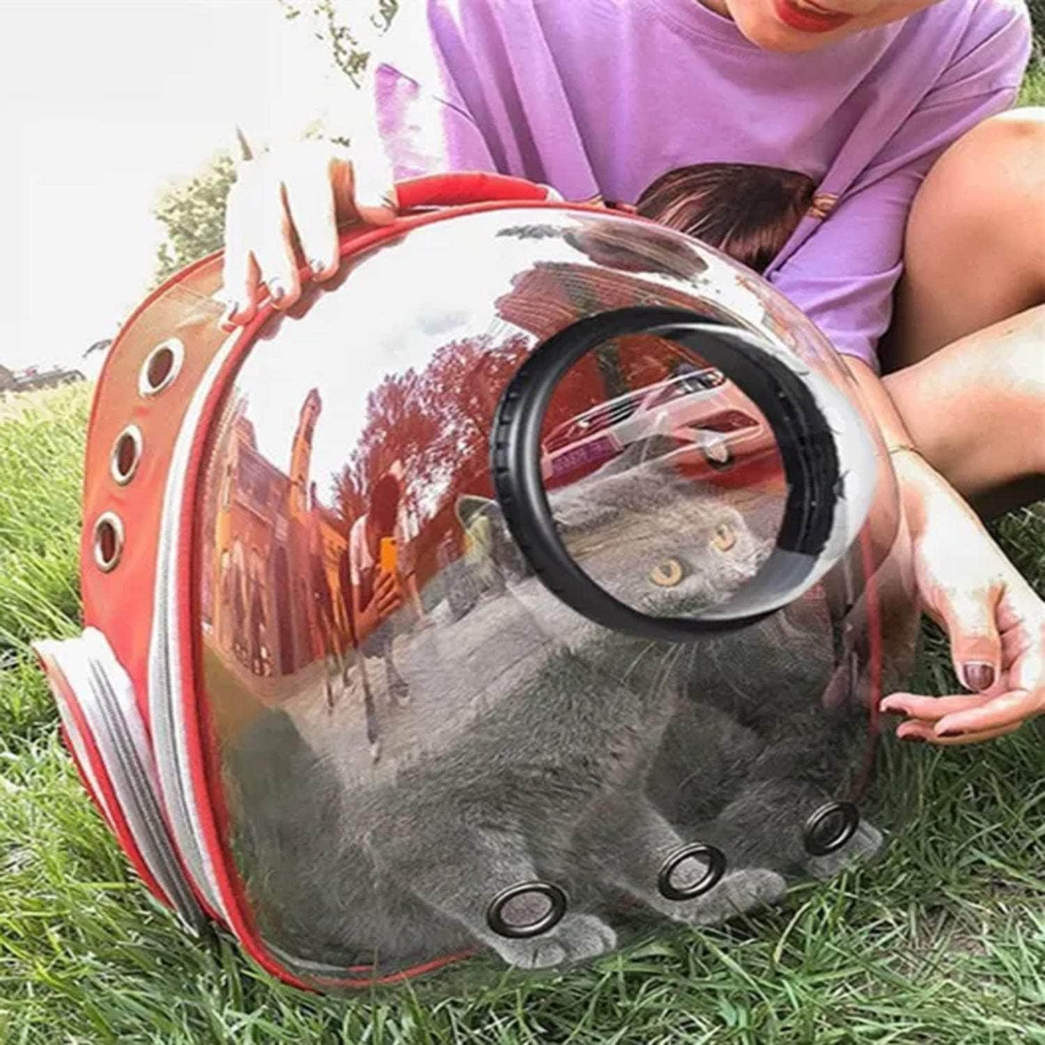 Expandable Space Capsule Backpack - Model 2 (Red)