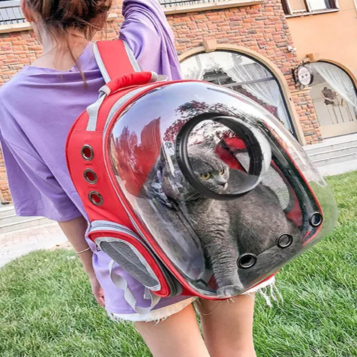 Expandable Space Capsule Backpack - Model 2 (Red)