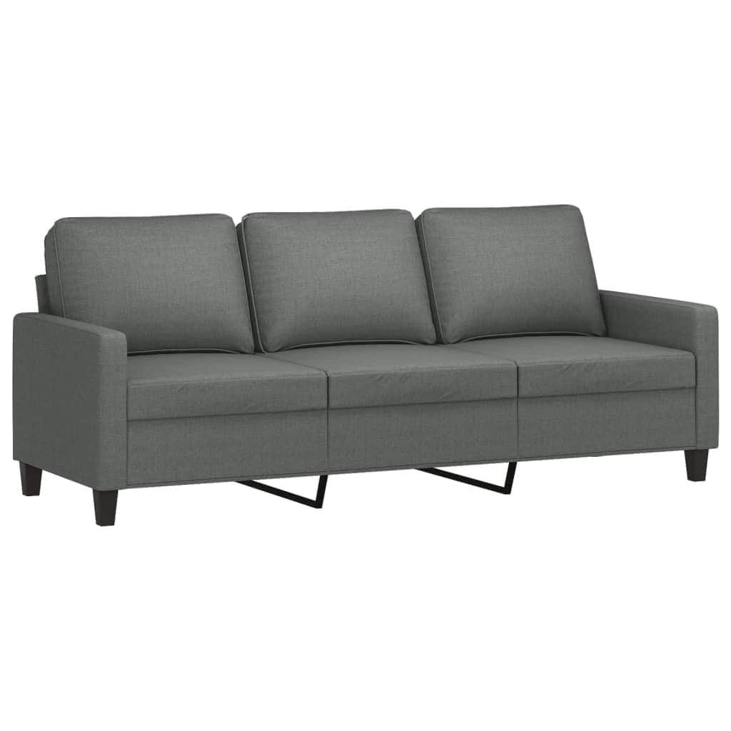 Fabric 3-Seater Sofa Set with Complementary Footstool