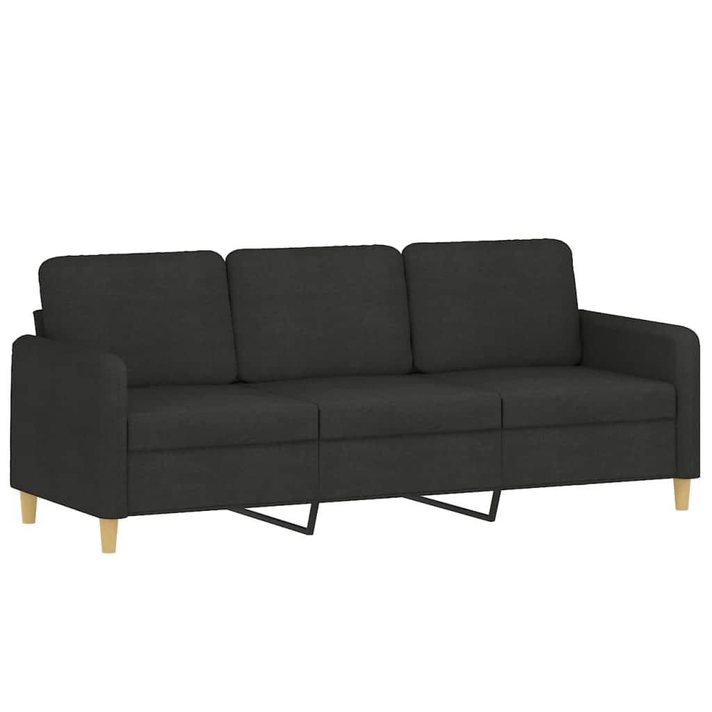 Fabric 3-Seater Sofa Set with Complementary Footstool