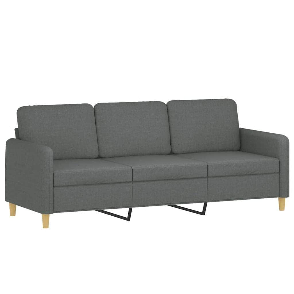 Fabric 3-Seater Sofa Set with Complementary Footstool