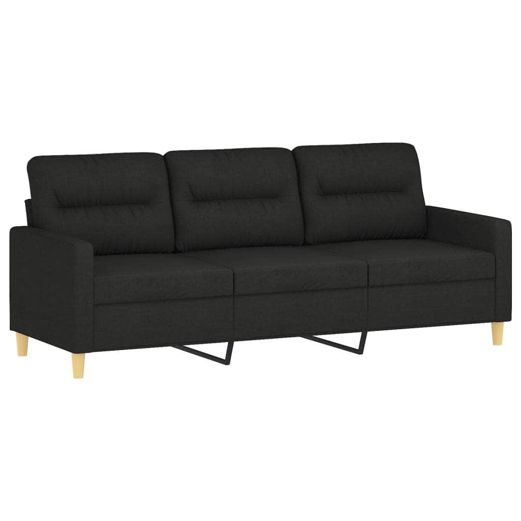 Fabric 3-Seater Sofa Set with Complementary Footstool