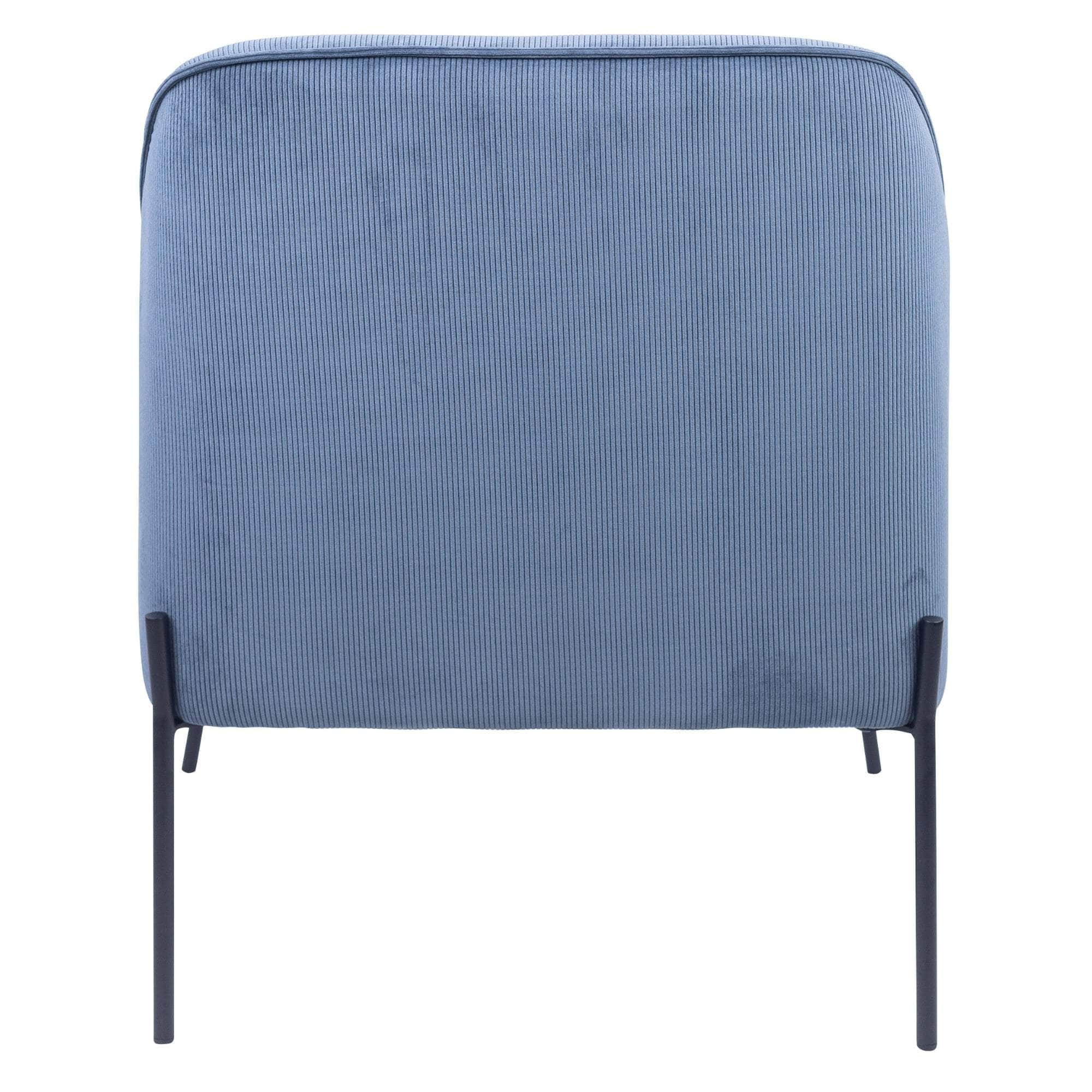 Fabric Armchair Occasional Accent Arm Chair Silver/Blue