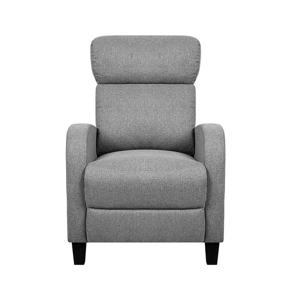 Fabric Reclining Armchair - Grey