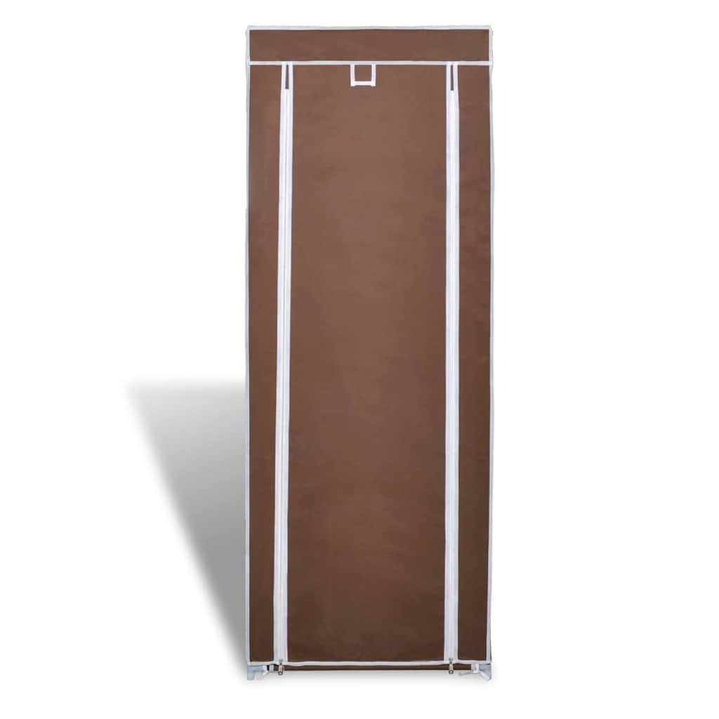 Fabric Shoe Cabinet with Cover (Brown)