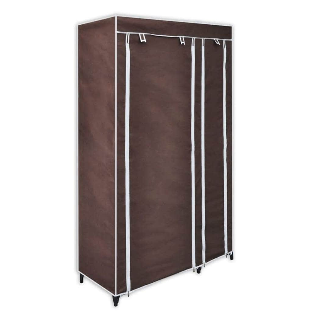 Fabric Wardrobes 2 pcs Brown