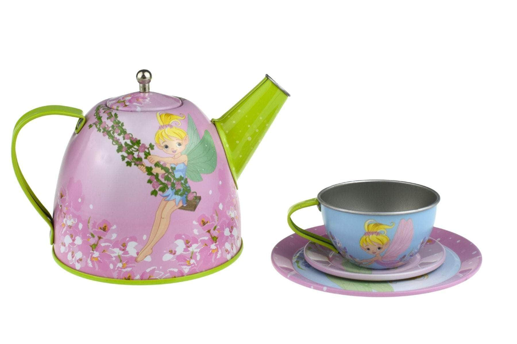 Fairy Tin Tea Set In Suitcase