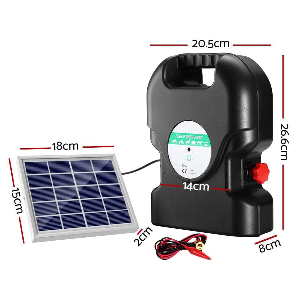 Fence Energiser 20Km Solar Powered 1.2J Electric