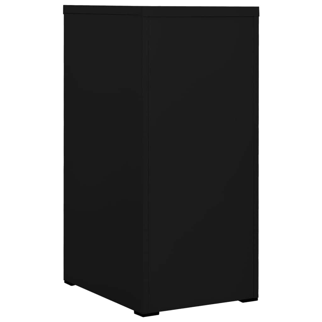 Filing Cabinet Black Steel