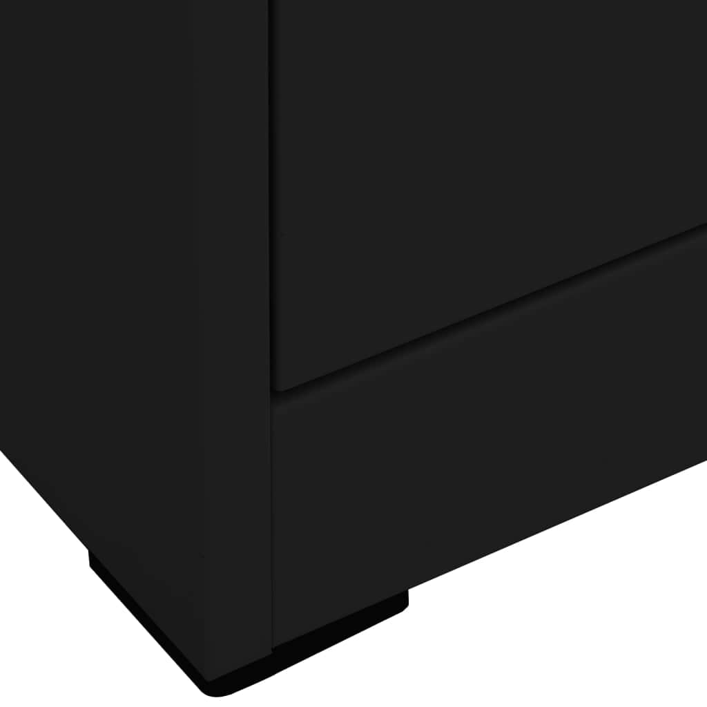 Filing Cabinet Black Steel