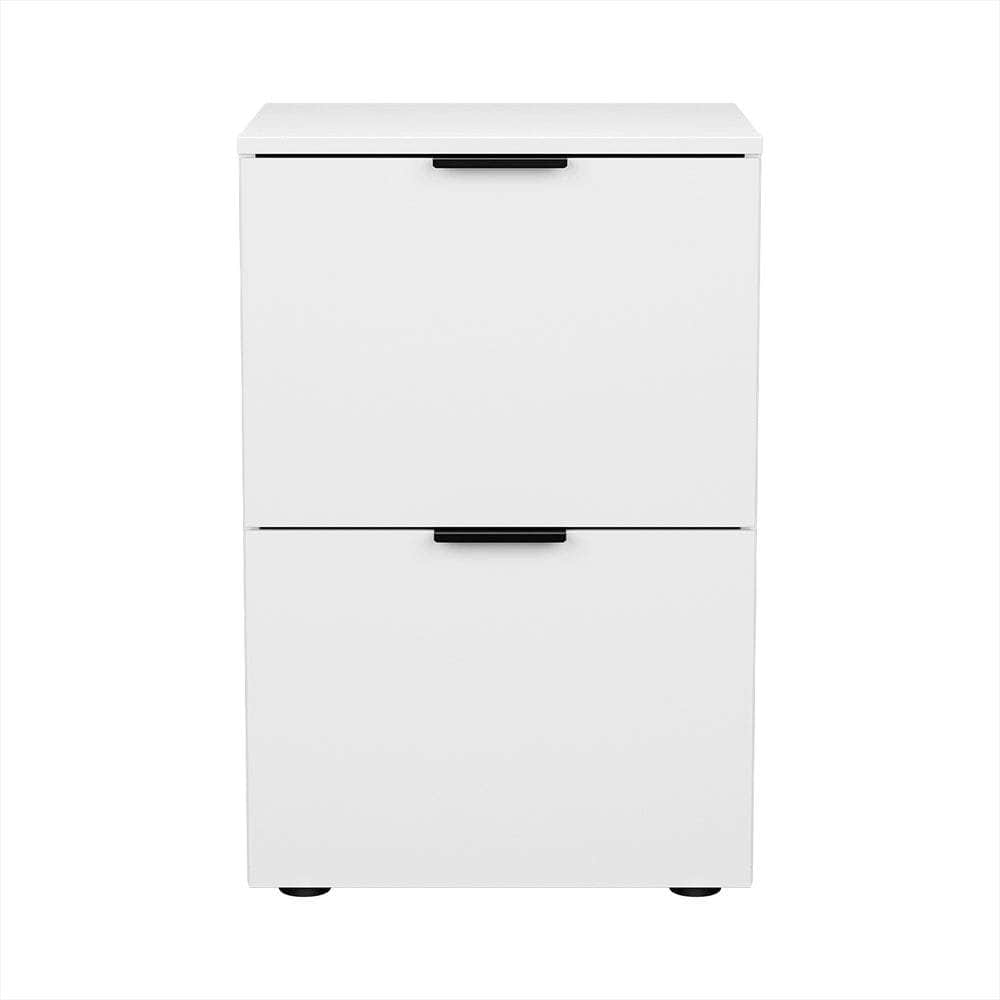 Filing Cabinet Files Storage Office Shelves File Organiser White 2 Drawer