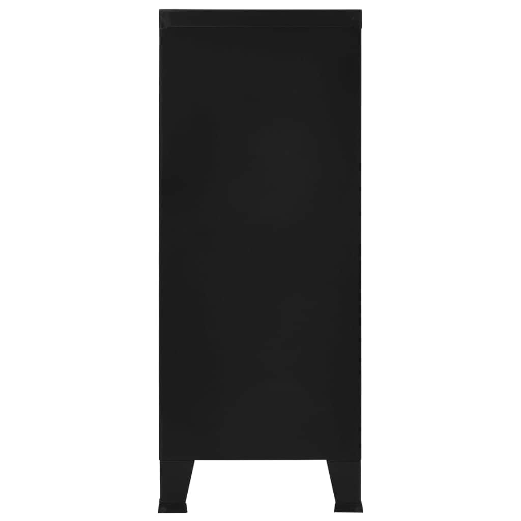 Filing Cabinet Industrial Steel (Black)