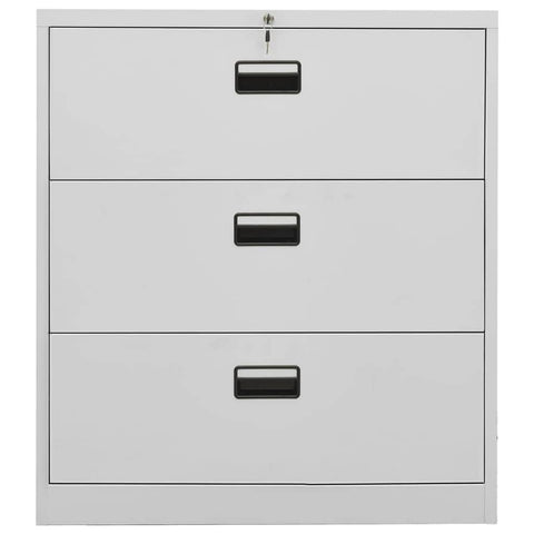 Filing Cabinet Light Grey Steel