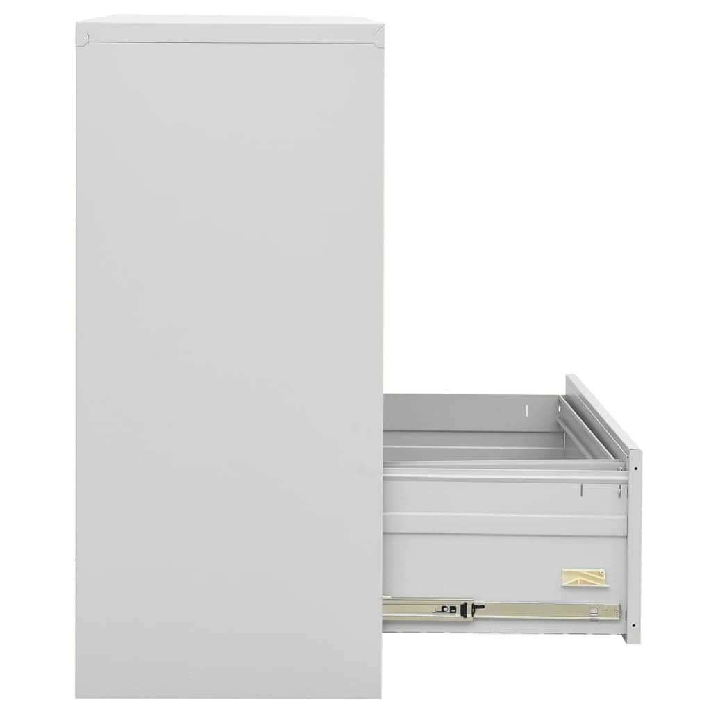 Filing Cabinet Light Grey Steel