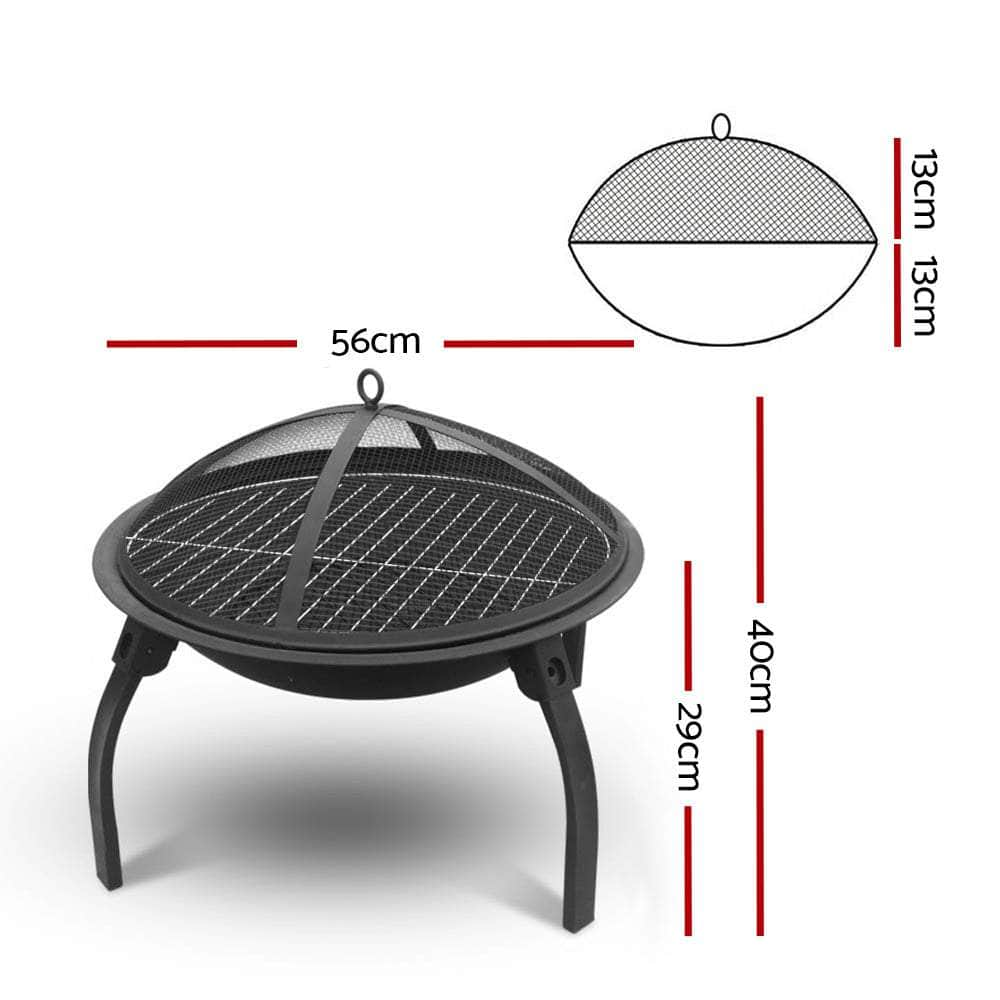 Fire Pit Bbq Charcoal Smoker Portable Outdoor Camping Pits